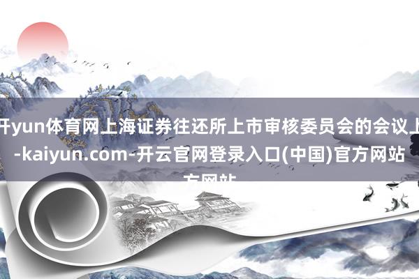 开yun体育网上海证券往还所上市审核委员会的会议上-kaiyun.com-开云官网登录入口(中国)官方网站