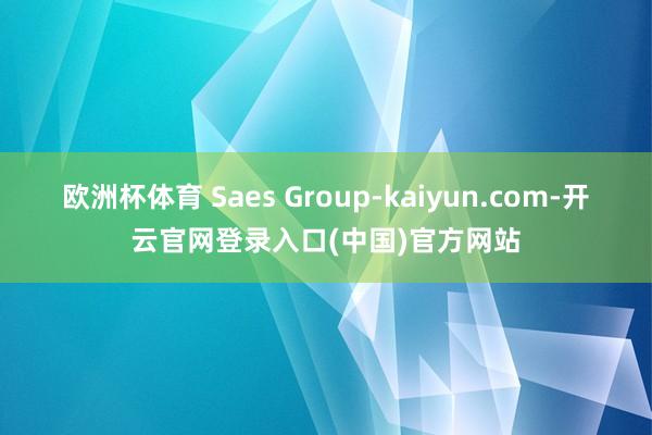 欧洲杯体育 Saes Group-kaiyun.com-开云官网登录入口(中国)官方网站