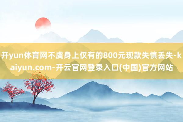 开yun体育网不虞身上仅有的800元现款失慎丢失-kaiyun.com-开云官网登录入口(中国)官方网站