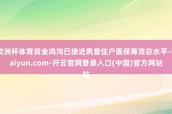 欧洲杯体育资金鸿沟已接近夙昔住户医保筹资总水平-kaiyun.com-开云官网登录入口(中国)官方网站